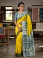 Shibori print saree with radiant and shiny zari border urbanity and along with blouse piece